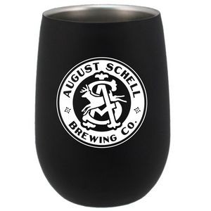 9 Oz. Black Double-Wall Stainless Wine Glass