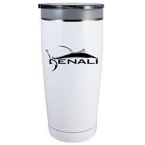 22 Oz. White CeramiSteel Boss Stainless Double Wall Vacuum Insulated Tumbler