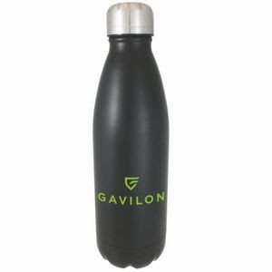 17 Oz. Black Stainless Bottle Vacuum Insulated Passivated