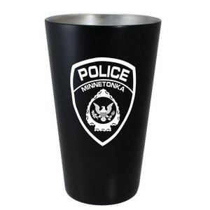 18 Oz. Black Double-Wall Stainless Pint Glass