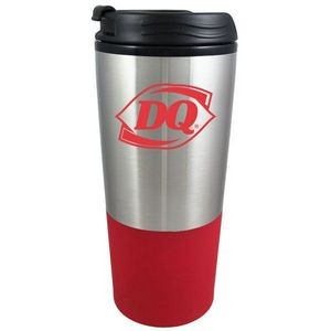 16 Oz. Red Stainless Steel Tumbler w/Plastic Liner Mug