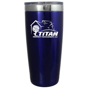 22 Oz. Blue Boss Stainless Double Wall Vacuum Insulated Travel Mug