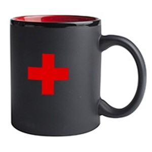 11 Oz. Hilo C-Handle Mug (Matte Black/Red)