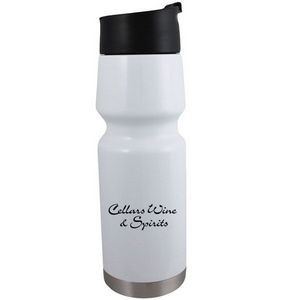 20 Oz. White Stainless Vacuum Insulated Passivated Cross Trainer Bottle White