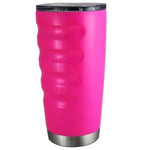 20 Oz. Pink Boss Stainless Grip Double Wall Vacuum Insulated Travel Mug