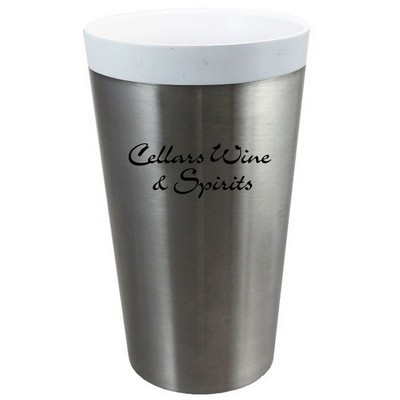 18 Oz. Silver CeramiSteel Double Wall Stainless Tumbler