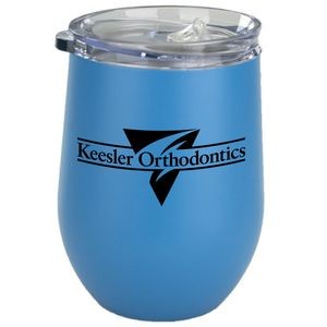 12 Oz. Blue Double-Wall Stainless Wine Vacuum Tumbler