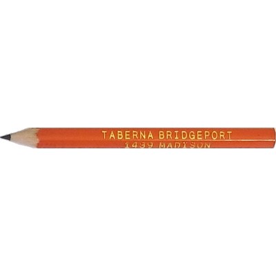 Round golf pencil, without eraser, hot/foil stamped, printed (always sharpened)