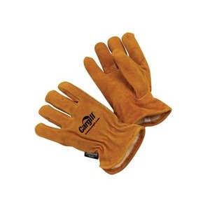Brown, split grain, leather trucker glove, Thinsulate lining