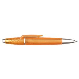 Translucent Retractable Ballpoint Pen w/ Silver Trim
