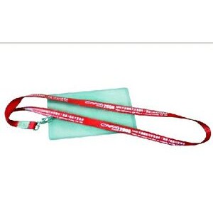 Red Lanyard w/Clear Badge Pouch