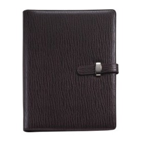 Black Grained Look Pad Holder w/ Strap (7.5"x4.9")