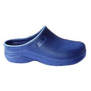 Blue Clog Slip On Shoe w/ Ridged Bottom