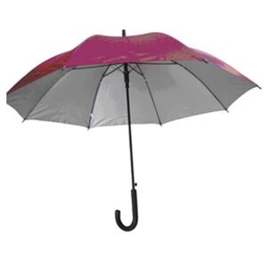 Umbrella w/ Silver Underside & Wood Shaft
