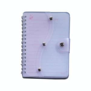 Spiral Notebook w/ Transparent Cover & Snap Closure (5.9"x4.3")