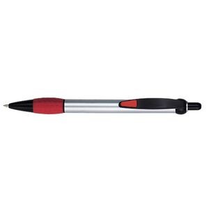 Tri Color Retractable Ballpoint Pen w/ Perforated Grip