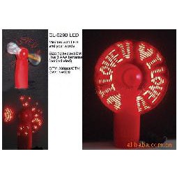 Red Plastic Mini LED Flashing Message Fan
