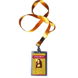 Yellow Lanyard w/Clear Badge Pouch