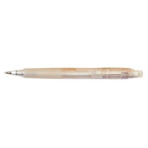 Translucent Plastic Retractable Ballpoint Pen w/ Wide Ringed Band