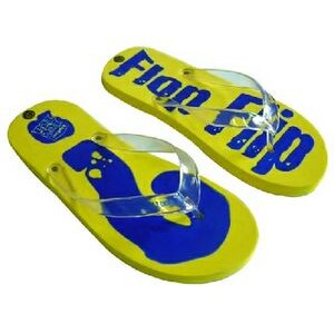 Ladies' Blue Flip Flop Sandal w/ PVC Strap & EVA Sole