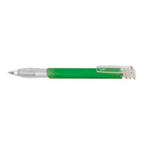 Retractable Ballpoint Pen w/ Transparent Grip & Coil Like Plunger