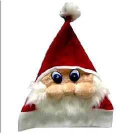 Terylene Christmas Hat w/ Santa Face
