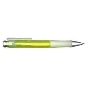 Translucent Retractable Ballpoint Grip Pen w/ Silver Plunger & Tip