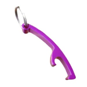 Purple Curved Bottle Opener Keychain