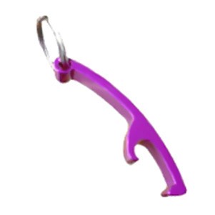 Purple Curved Bottle Opener Keychain