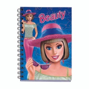 Beauty Spiral Notebook w/ Fashion Figure (8.3"x5.7")