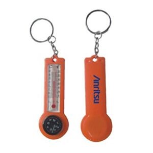 Compass Keychain w/ Thermometer