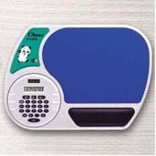 Oval Calculator Mouse Pad w/ Wrist Rest (9.45