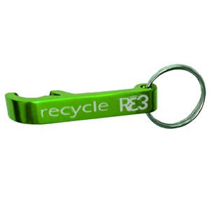 Green Bottle Opener Keychain