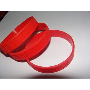 Silicone Debossed Wristband (wide 0.5inch)
