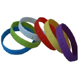 Silica Gel Debossed Bracelet / Wristband (12.7 Mm Wide)