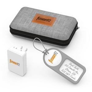 Travel Mates Kit : luggage tag and travel wall plug kit