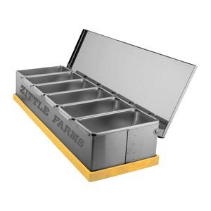 Stainless Steel & Wood Hybrid Condiment Caddy
