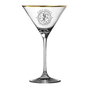 8.25oz. Gold Rimmed Martini Glass