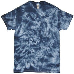 Navy Blue Crinkle Short Sleeve T-Shirt