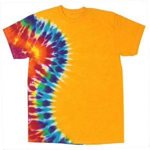 Golden Rainbow Vertical Wave Short Sleeve T-Shirt