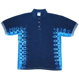 Bright Royal Blue Side Stripe Jersey Polo Shirt