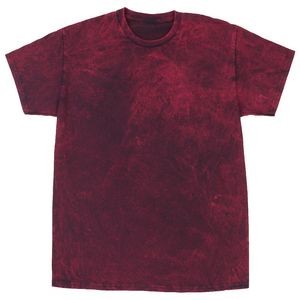 Black Raspberry Red Mineral Wash Short Sleeve T-Shirt