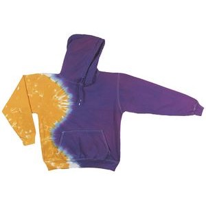 Purple/Gold Yellow Team Vertical Wave Hooded Sweatshirt
