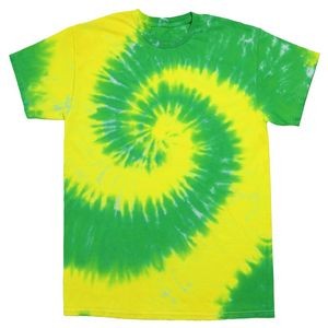 Lemon Yellow/Kelly Green Team Spiral Short Sleeve T-Shirt