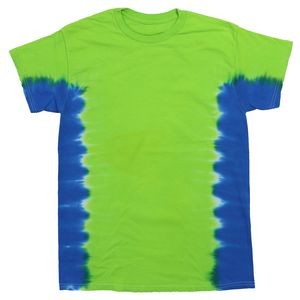 Lime Green/Royal Blue Team Side Stripe Short Sleeve T-Shirt