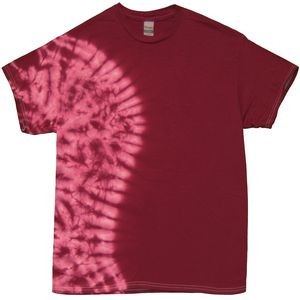 Maroon Red Vertical Wave Short Sleeve T-Shirt