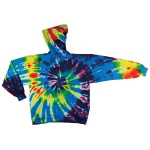 Intense Rainbow Spiral Hooded Sweatshirt