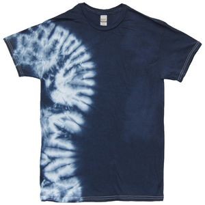 Navy Blue Vertical Wave Short Sleeve T-Shirt