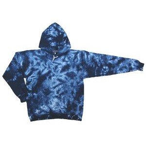 Navy Blue Crinkle Hooded Sweatshirt
