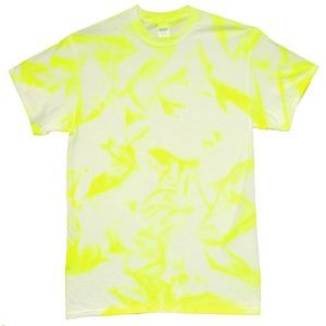Neon Yellow/White Nebula Performance Short Sleeve T-Shirt